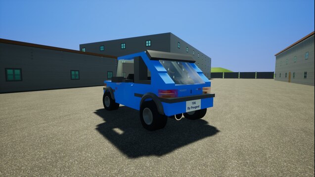 Custom blue peugeot 106 car on Craiyon