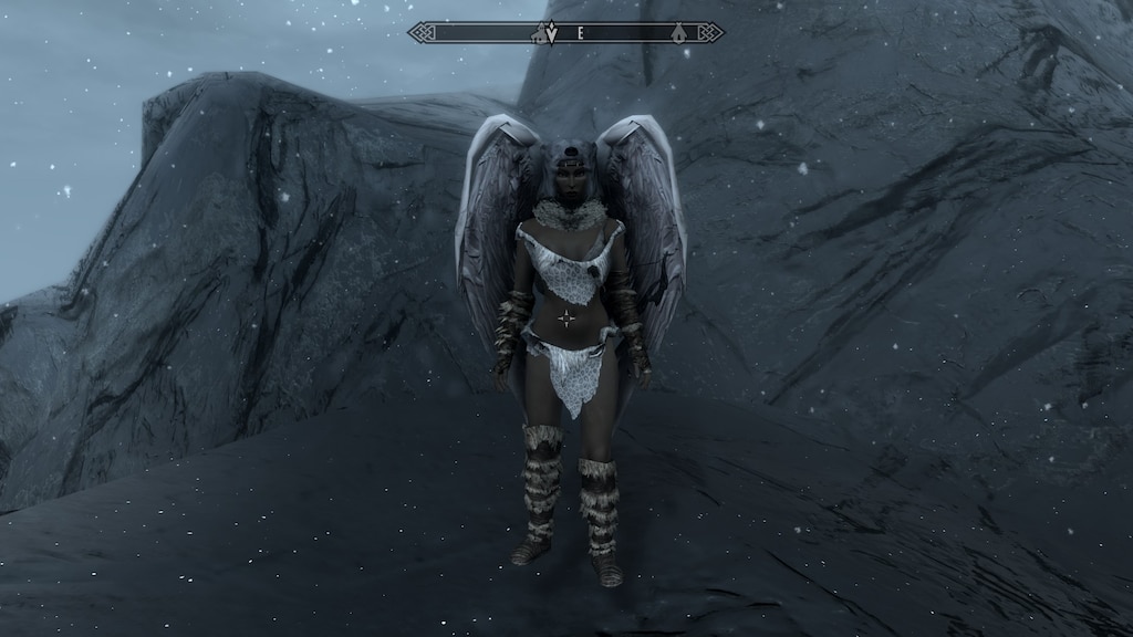 Steam Community :: Screenshot :: Fae Race Mod w/animated wings and white  Forsworn armor