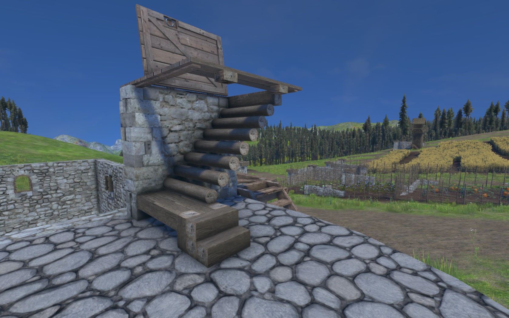 Steam Community :: Screenshot :: Trap door with timber stairs ...