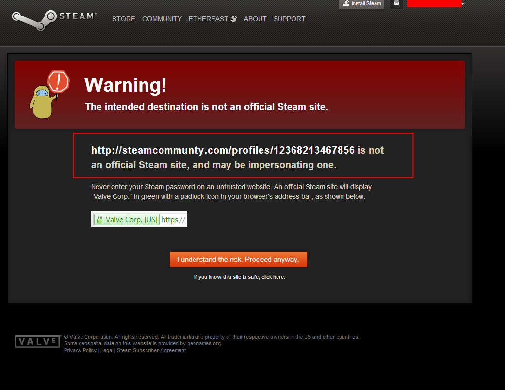 Контент ворнинг стим. Valve ВКОНТАКТЕ. Steam предупреждение разные адреса. Предупреждение от стима с синей полосой. Сколько в стим стоит scam.