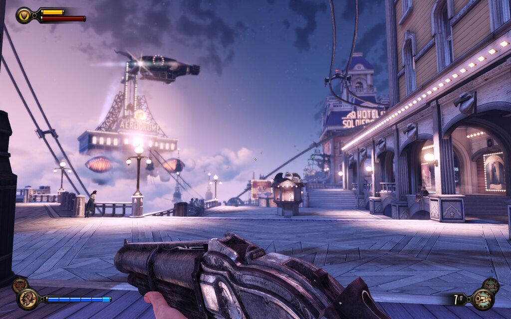 Screenshot of Bioshock Infinite that shows the main game view