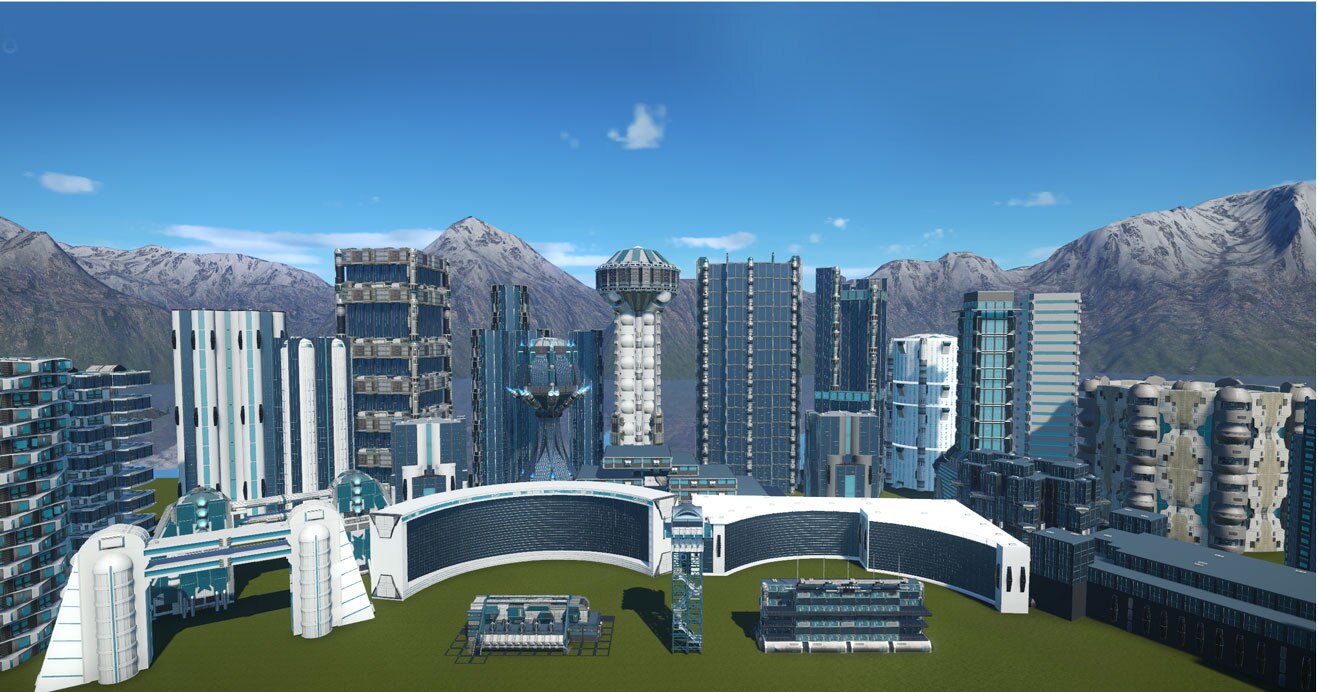 sci fi skyscraper