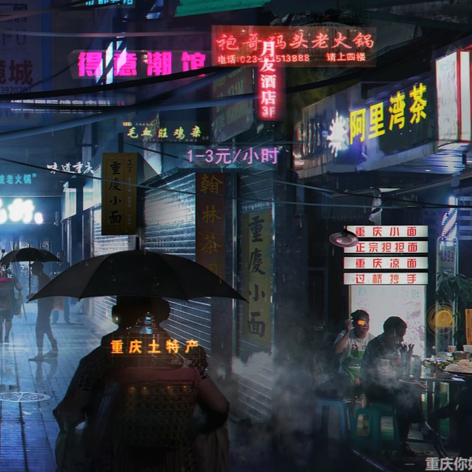 Cyberpunk Alleyway