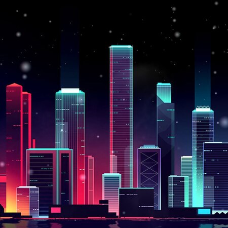 neon skyline