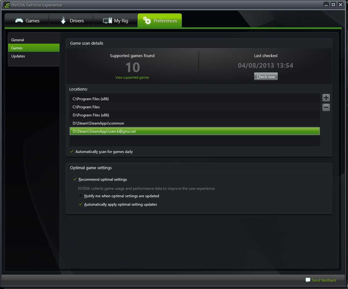 Nvidia geforce experience игры