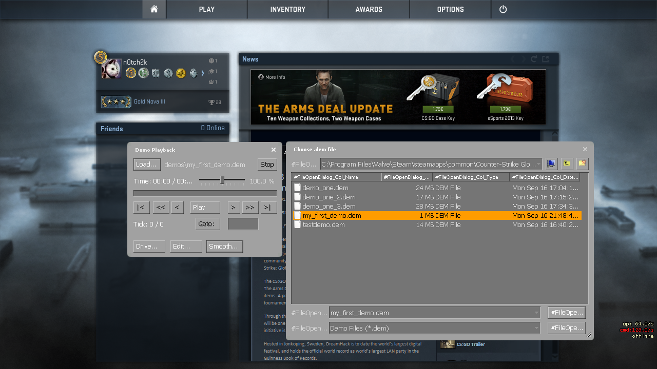 Как включить демку в кс2. Как передать демку в КС го.