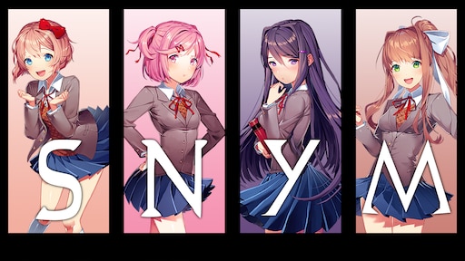 Steam Community :: :: Made a DDLC wallpaper in the style of RWBY's pos...