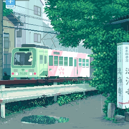 Japanese Pixel Scene