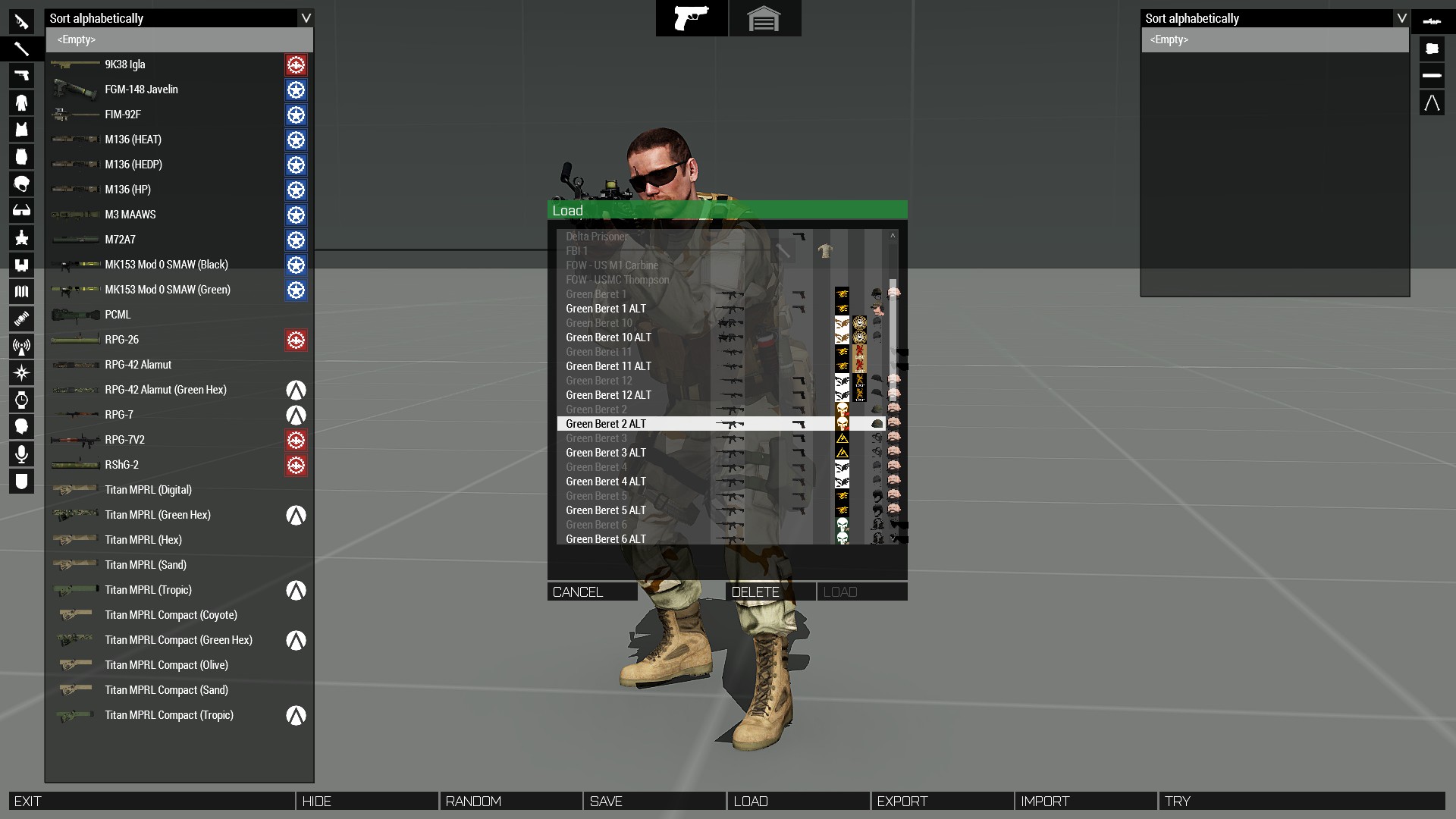 Virtual Arsenal Load Button Grayed Out Arma 3 Mission Editing