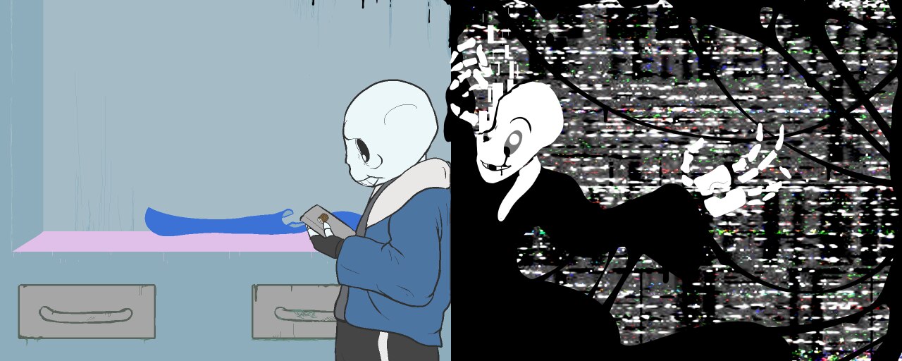 3d sans fight no hit (and gaster) (Undertale fan game) better