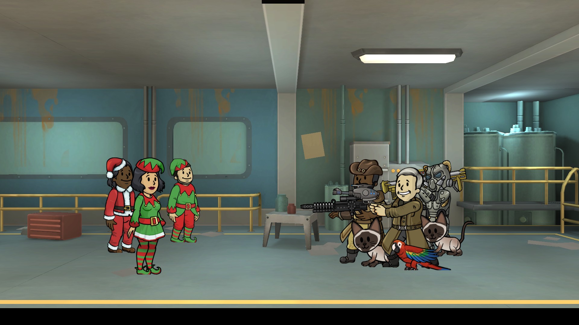 fallout shelter angry in training room
