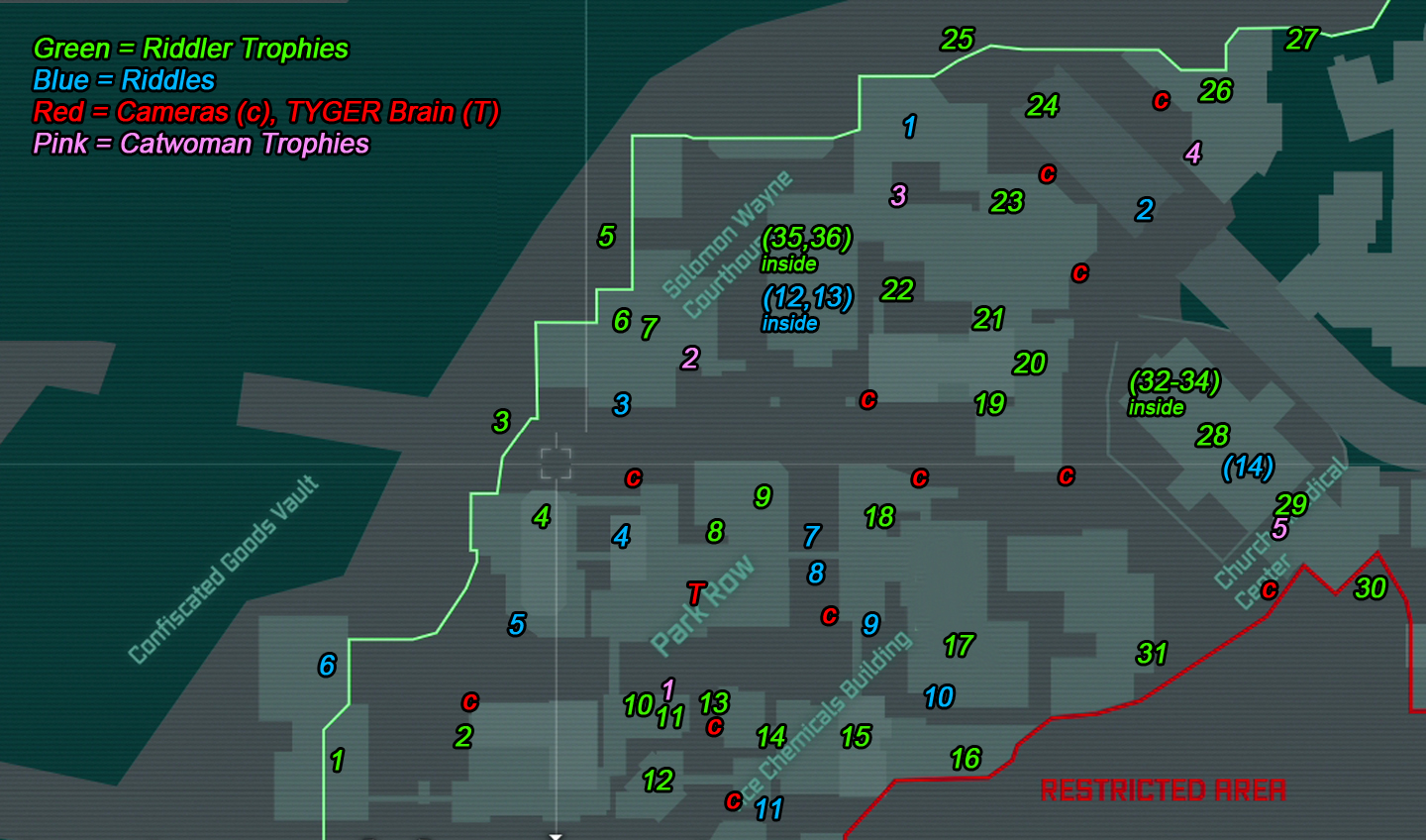 Steam közösség :: Útmutató :: The Riddler's Secrets Map for Arkham City