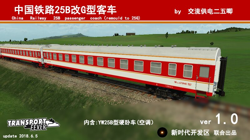 China 25B Railway passenger coach(remould to 25G)