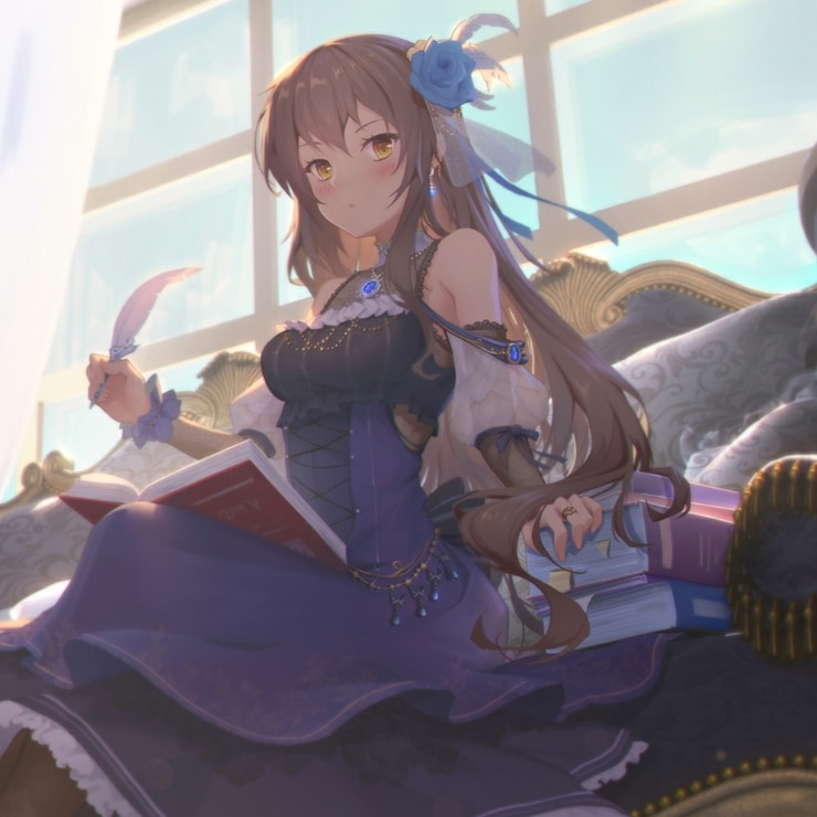 Girl and Her Book