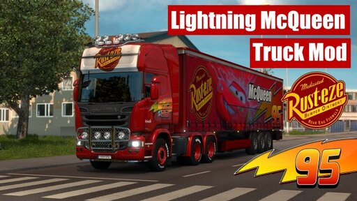 Lightning mcqueen hot sale trailer truck