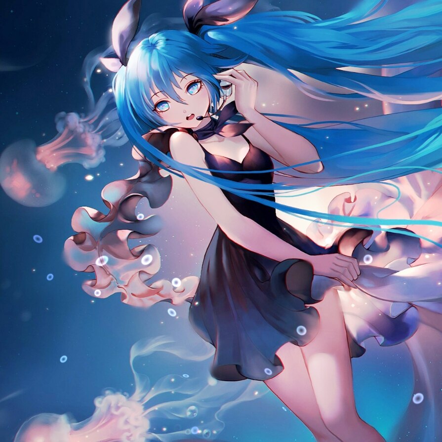 Hatsune Miku Under the water [1920x1200]