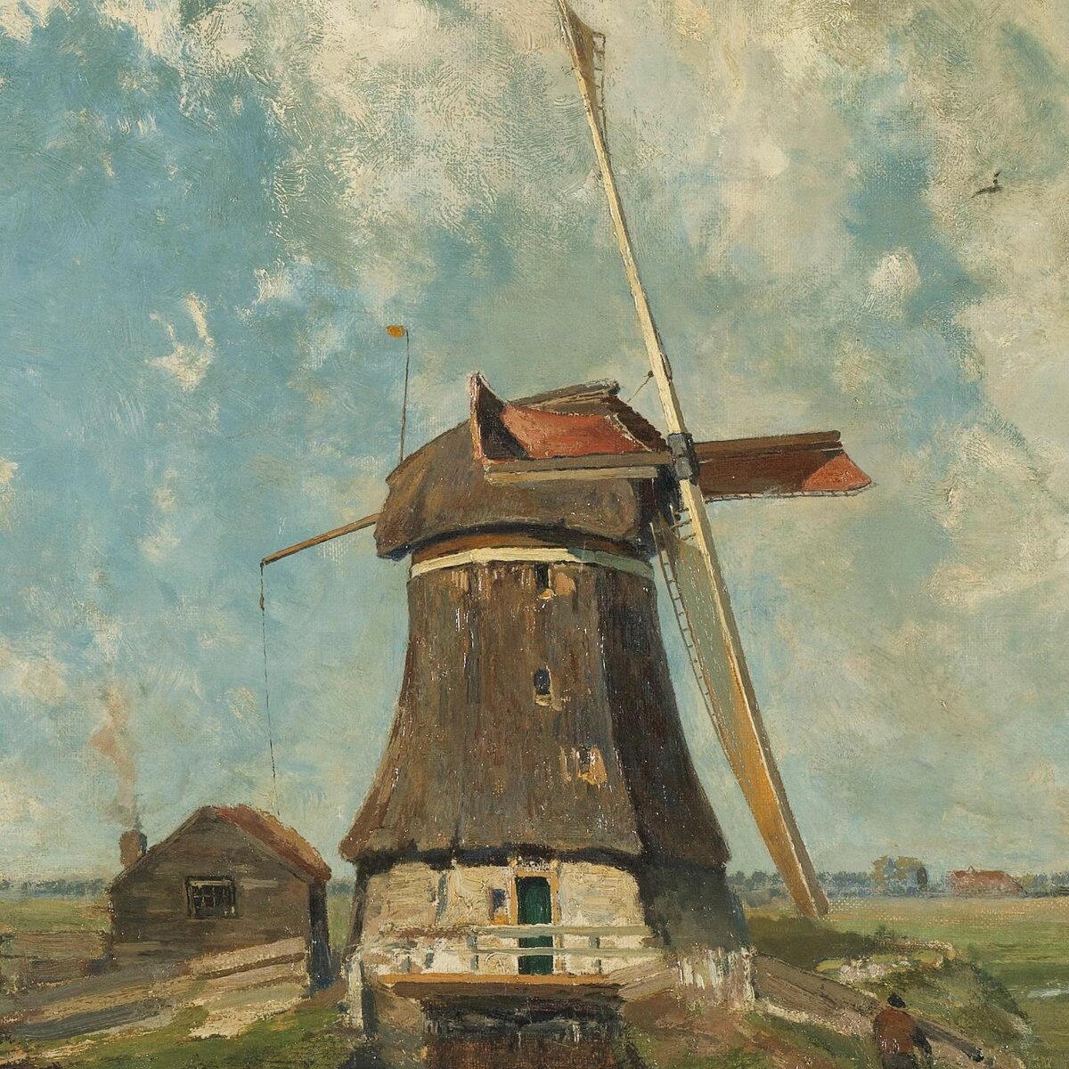 [ANIMATED] [VERTICAL] A Windmill on a Polder Waterway