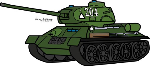 Танк т34 контур