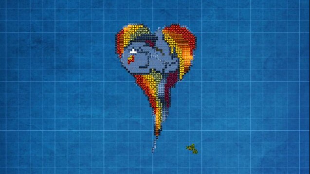 rainbow dash heart pixel art template