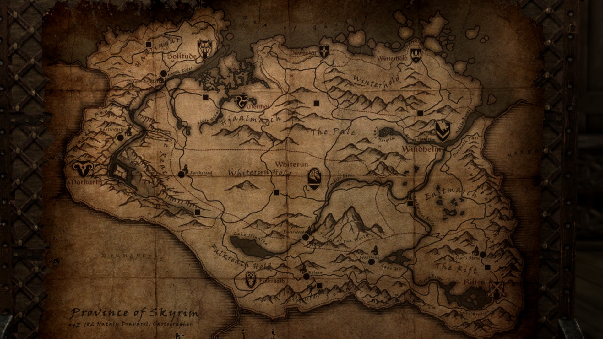 Карта скайрима со всеми локациями на русском в большом разрешении для печати