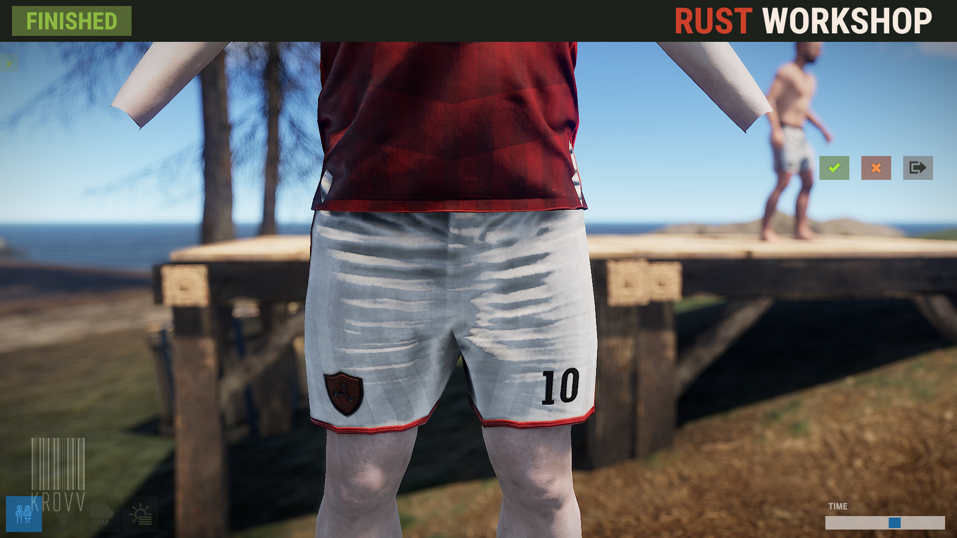 Rust Footballer Shorts screenshot 1