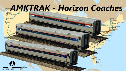 Steam Workshop Horizon Coaches Amtrak Phase III IVb