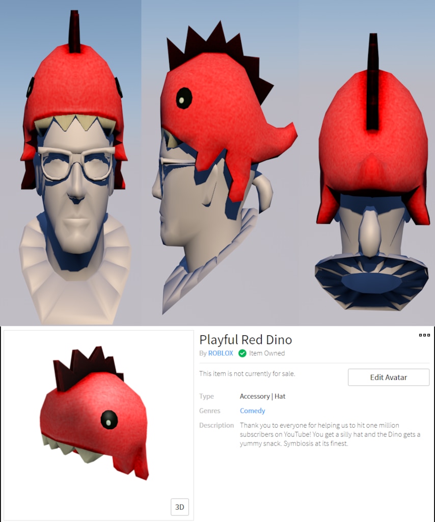 Comunidad Steam Red Dino Hat Bruh - roblox dino head