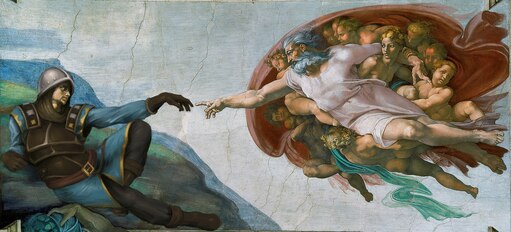 Микеланджело Сотворение Адама без Адама