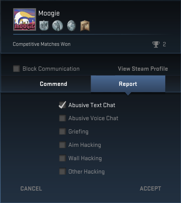 Csgo overwatch include chat