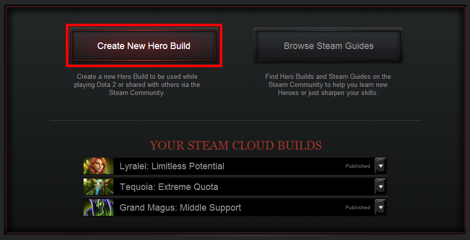 Steam Community Guide Creating Hero Builds