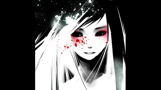 Steam Workshop::Black & White Girl Anime Wallpaper