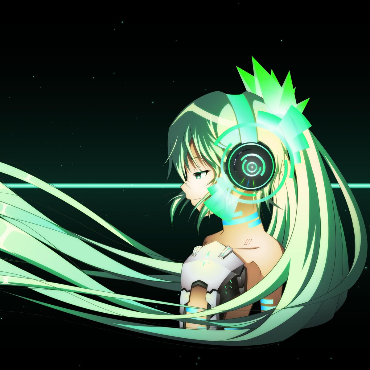 初音音频动画网页壁纸 - miku audio animation webpage wallpaper