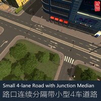 Steam Workshop::Roads with Median at Junctions