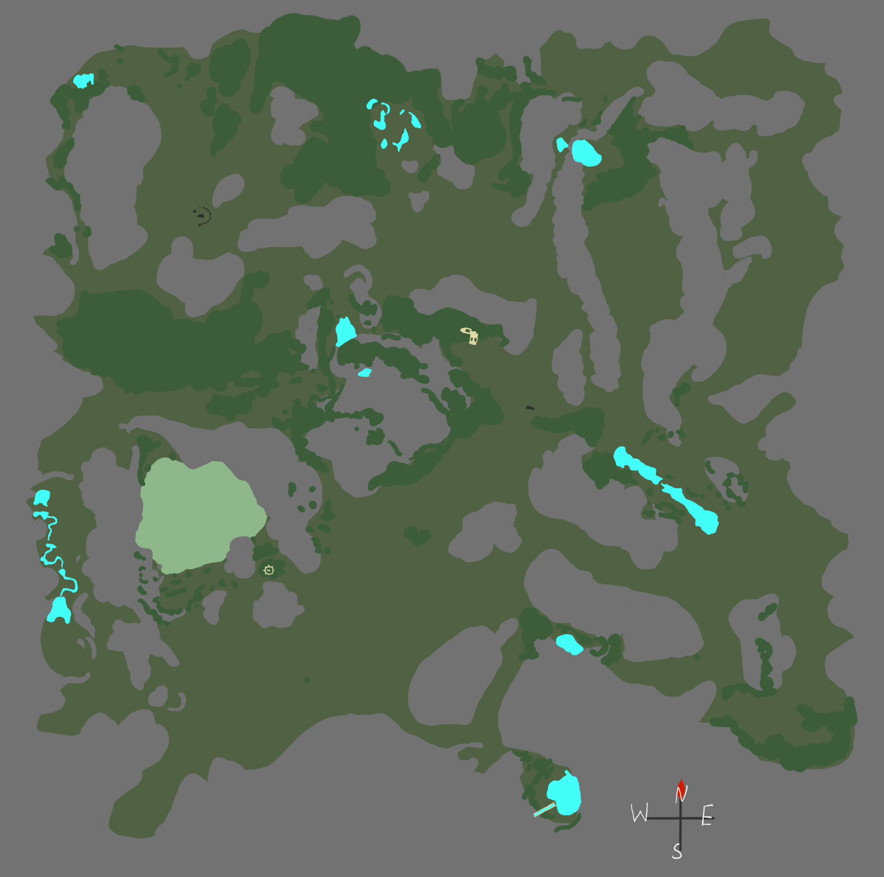 The Isle Thenay Island Map