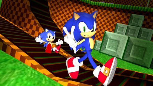 Sonic classic играть. Грин Хилл Соник. Classic Sonic and Modern Sonic. Modern Sonic Mod s3air. Классик Соник и Модерн Соник.