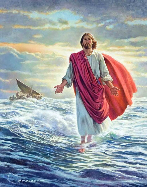 Иисус идёт по воде обои на телефон в 1520 x720