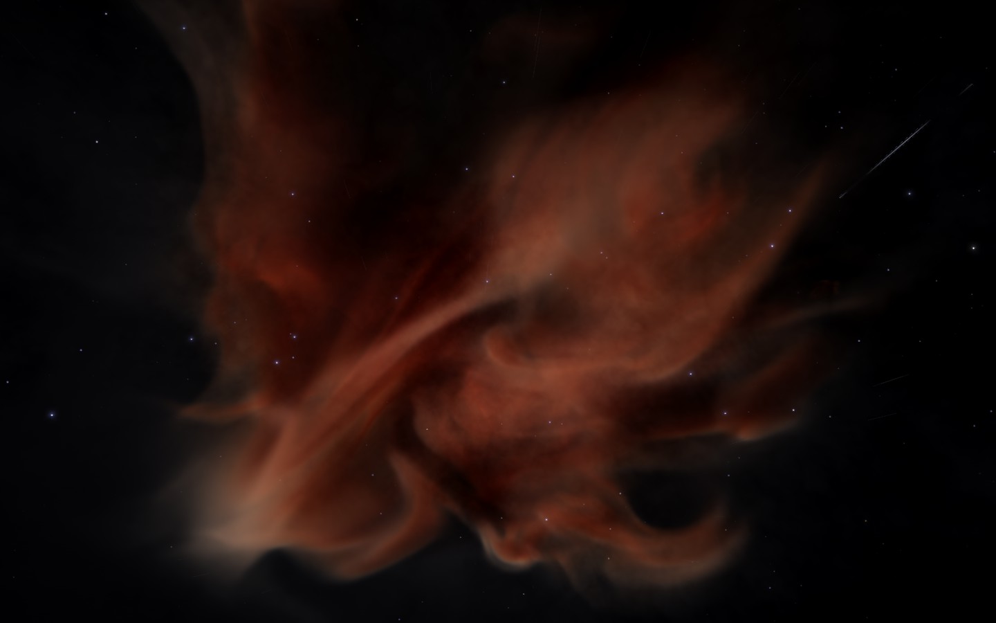 Seagull Nebula as seen a few jumps away from Thor's Helmet Nebula