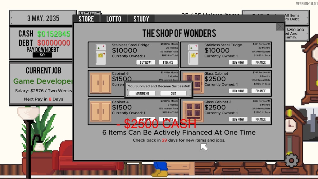 Life and Debt: A Real Life Simulator on Steam