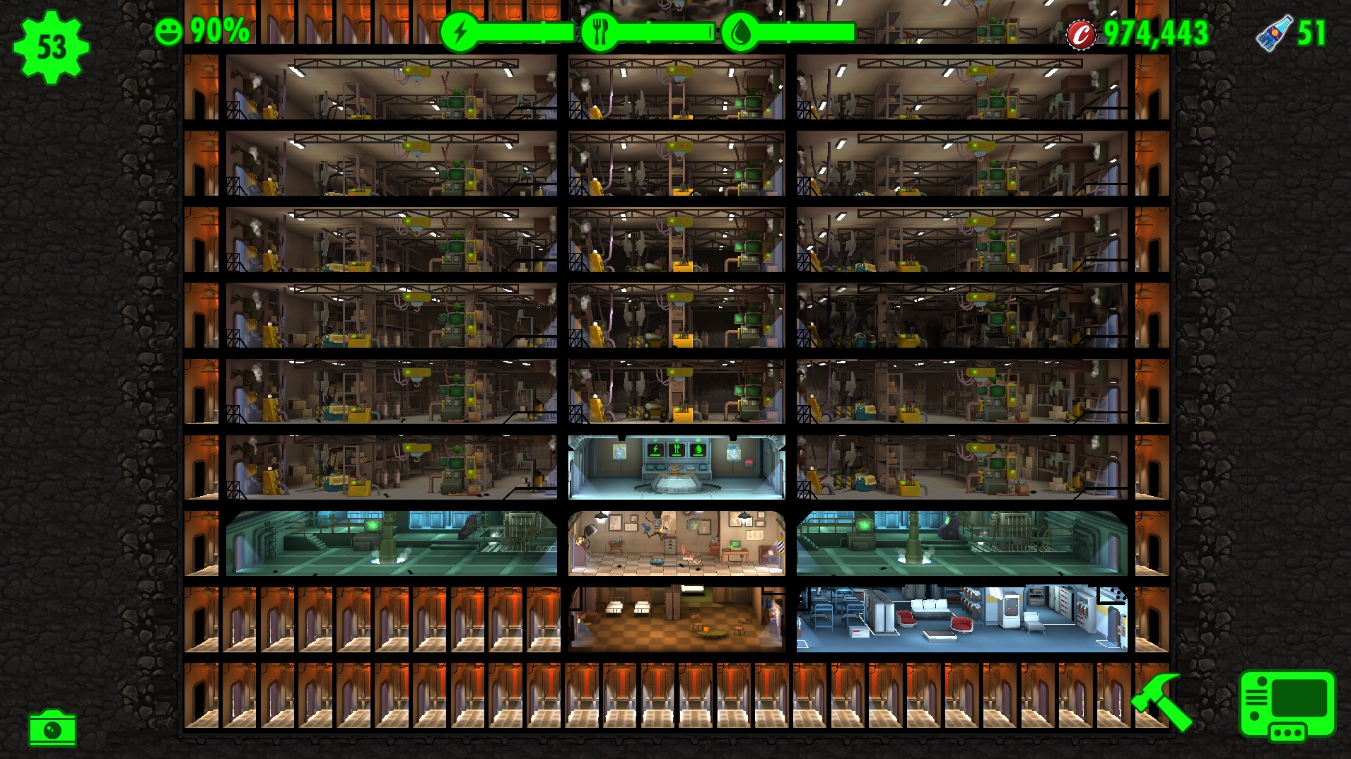 Updated Pic w/ fully merged and upgraded Nuclear reactors on the 2nd floor ...