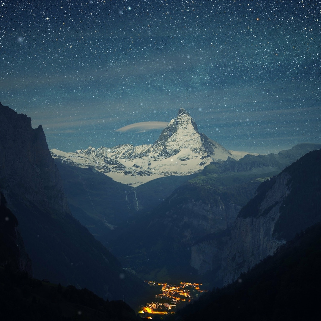 雪山星空