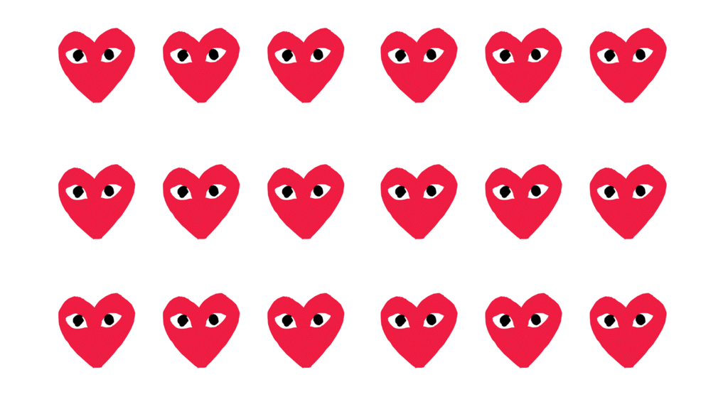 Download Colorful CDG Hearts Wallpaper