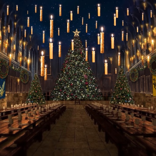 Steam Workshop::[HP ASMR] Christmas at Hogwarts Great Hall ☃ Harry Potter 1  hour holiday music ASMR magical soundscape