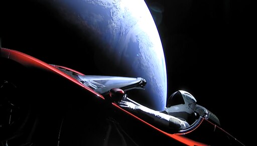 Fly to space. Tesla Roadster Илон Маск. Илон Маск Тесла в космосе. Стармен в космосе Тесла.