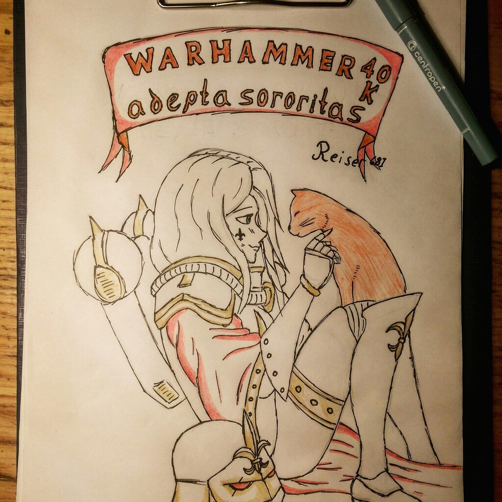 Adepta Sororitas fanart I did  Warhammer 40k artwork, Warhammer