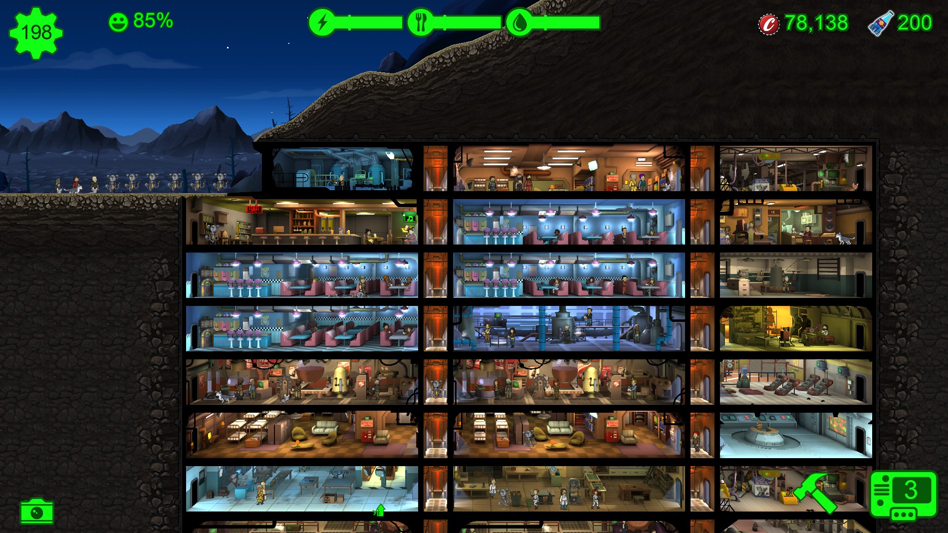 fallout shelter upgrading training rooms