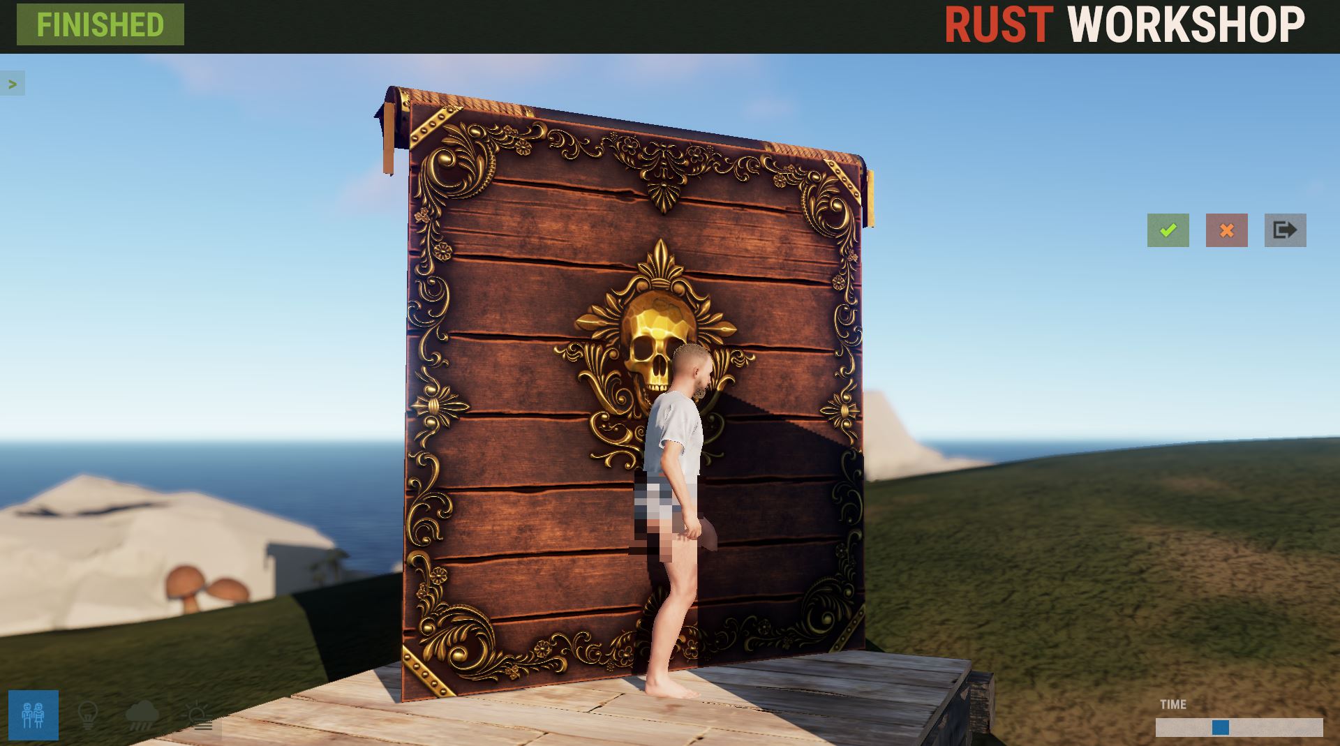 Cursed Pirate Garage Door thumbnail 5