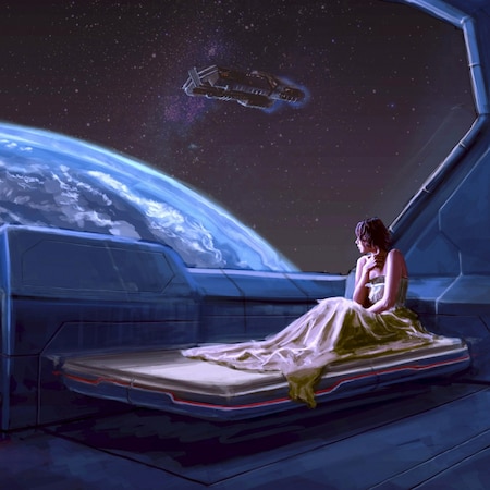 The lonely girl in space | Wallpapers HDV