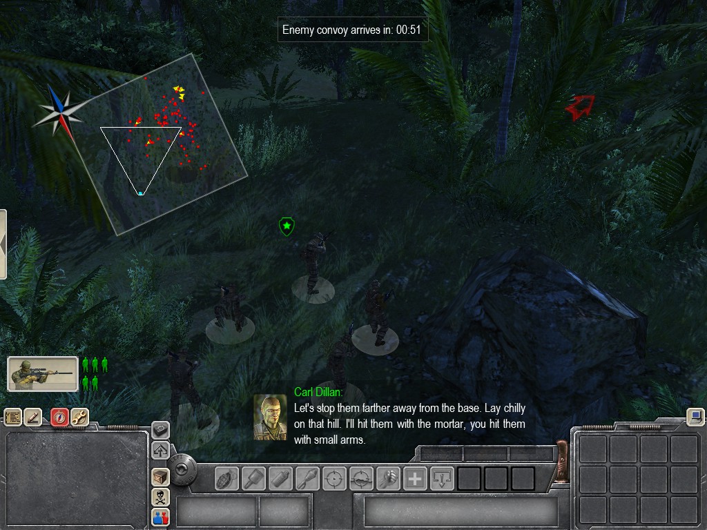 Steam Community Screenshot ベトナムでならしたオレたち特攻野郎aチーム たしかに 敵中おくふかくに少人数で侵入して活動する部隊の中にaチーム という分類はあります けど こちらはたった５人なのに 左上ミニマップの赤点ぜんぶ敵だじぇぇ