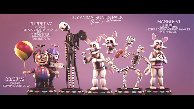 FNAF 1 but with Toy Animatronics & Puppet!