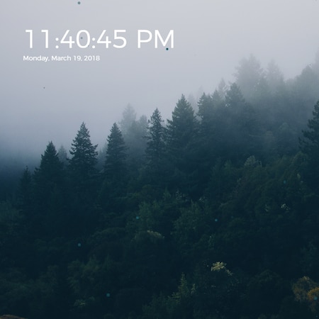 Forest 4K Clock and weather wallpaper | Wallpapers HDV